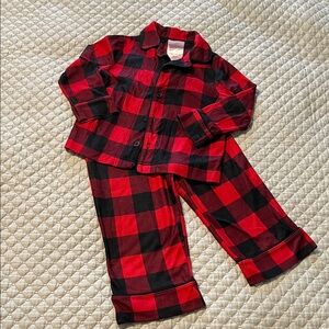 Wondershop Kids Plaid Pajama Set - Red and Black